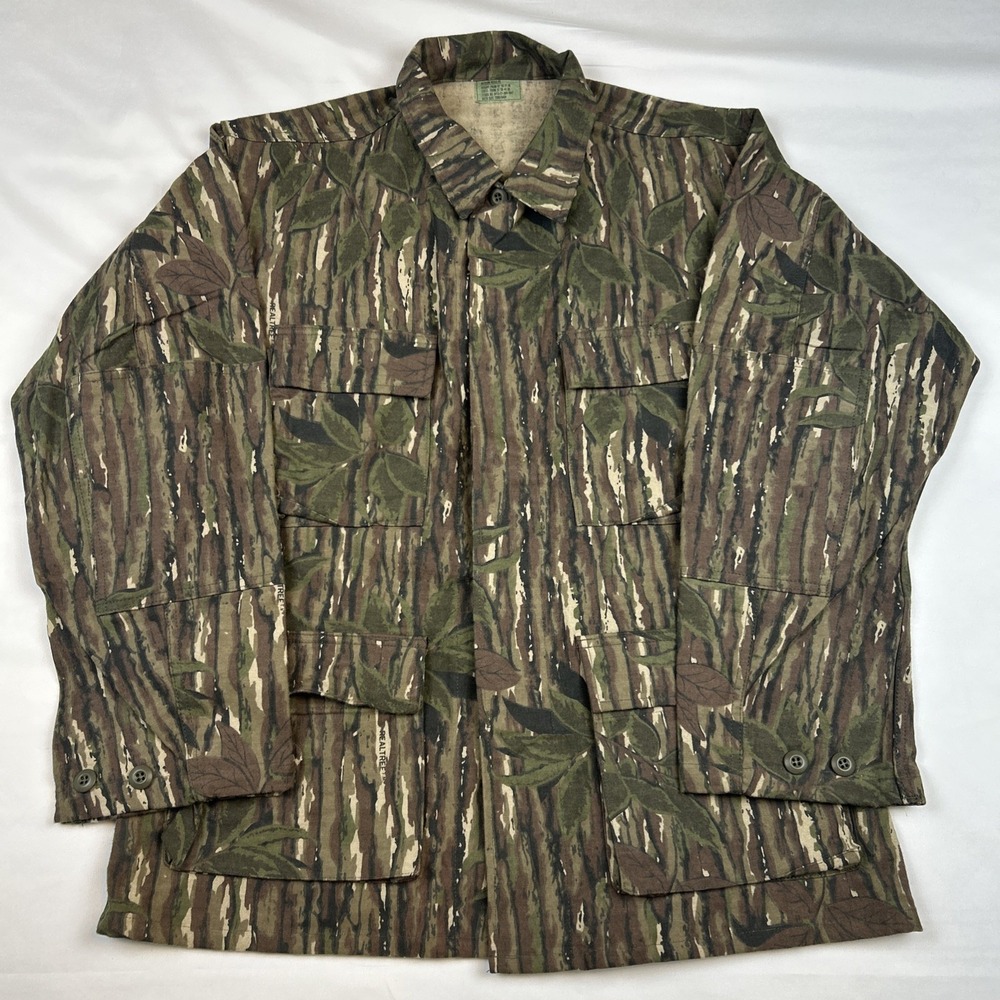 VTG NOS COAT COMBAT Medium Reg Realtree Camo Chamois Military Hunting 4 Pocket